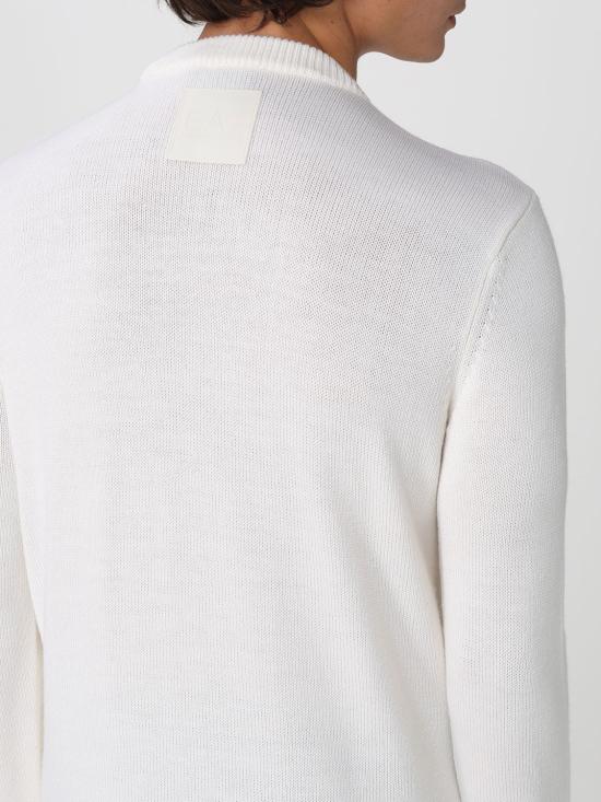 25FW 엠포리오 아르마니 스웨터 7M000925AF17667 U0002 Yellow Cream - EMPORIO ARMANI