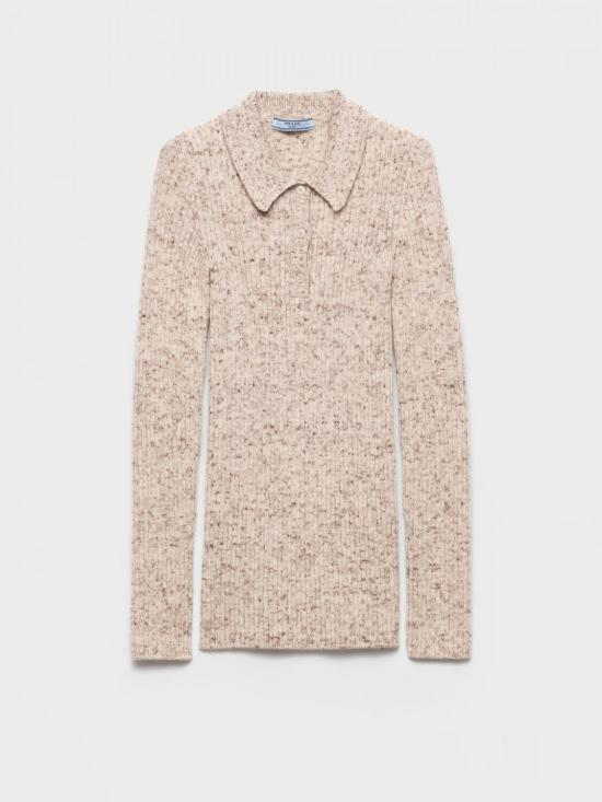 25FW 프라다 폴로 티셔츠 P24S2ZOOO173G F0018 Natural