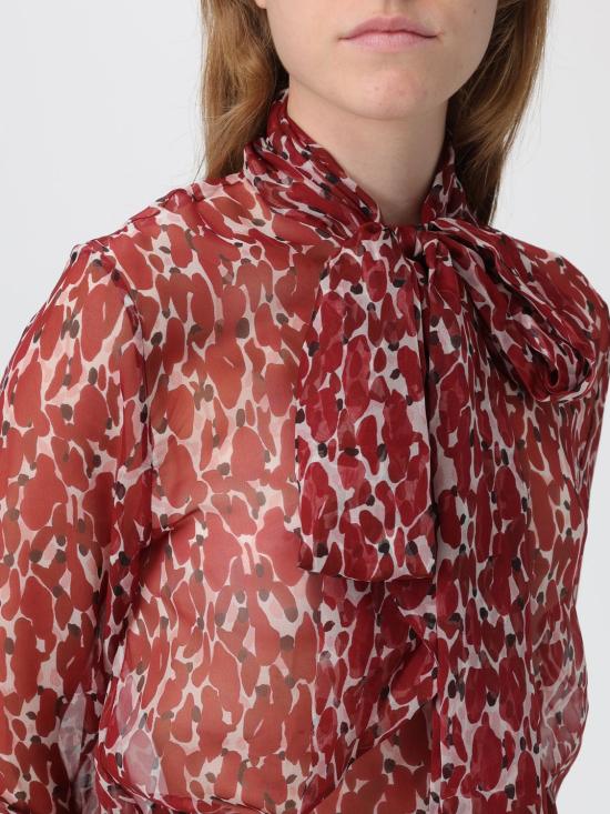 25FW 생로랑 탑 842861Y4J35 9477 Red - SAINT LAURENT