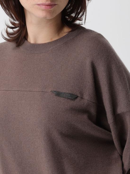 25FW 브루넬로 쿠치넬리 스웨터 M12212600P C4372 Cocoa - BRUNELLO CUCINELLI