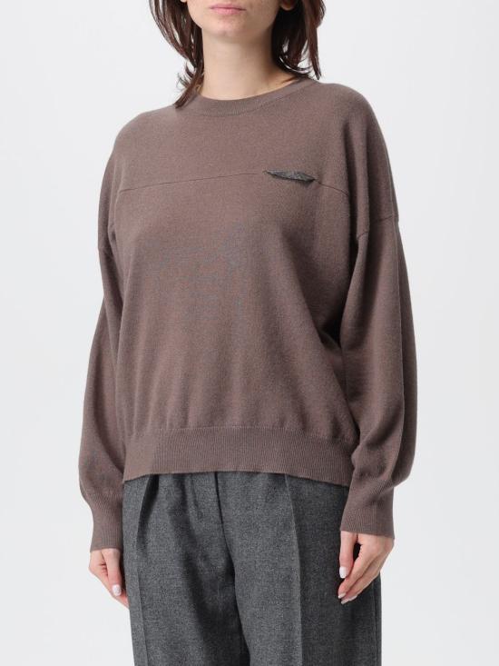 25FW 브루넬로 쿠치넬리 스웨터 M12212600P C4372 Cocoa - BRUNELLO CUCINELLI