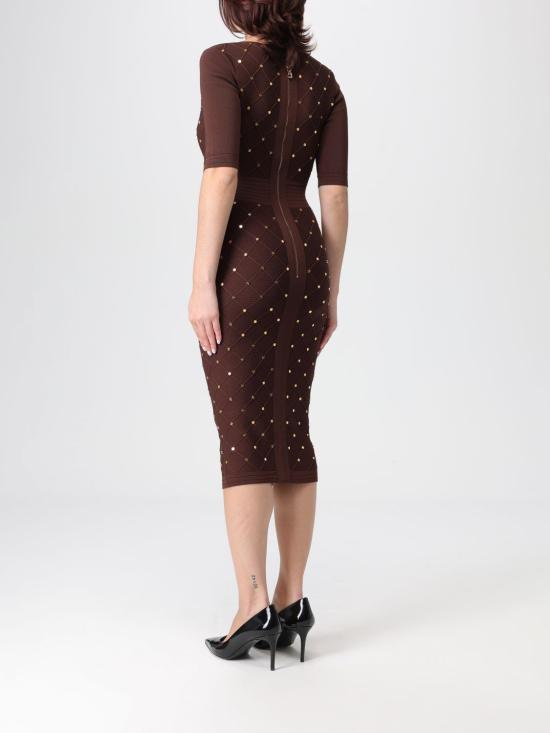 25FW 엘리자베타프랜치 롱 원피스 AM26S EA3 Brown - ELISABETTA FRANCHI