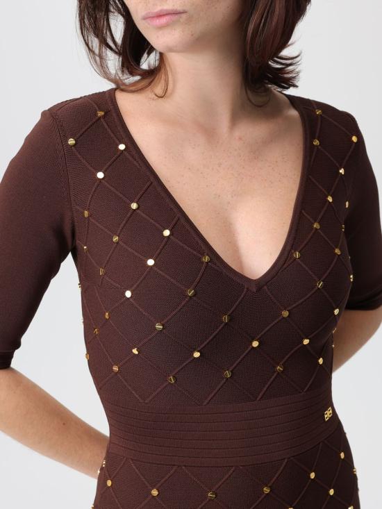 25FW 엘리자베타프랜치 롱 원피스 AM26S EA3 Brown - ELISABETTA FRANCHI