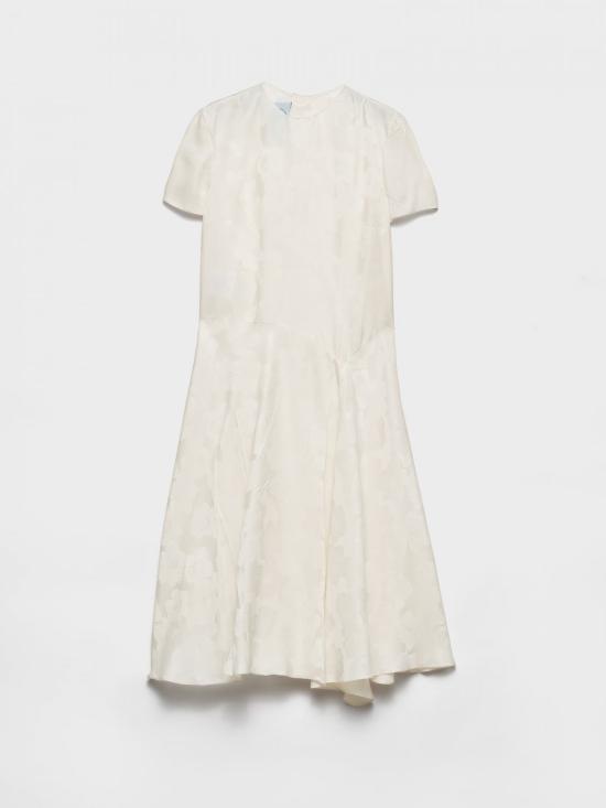 25FW 프라다 롱 원피스 P3Q30OOO17ZC F0304 Ivory