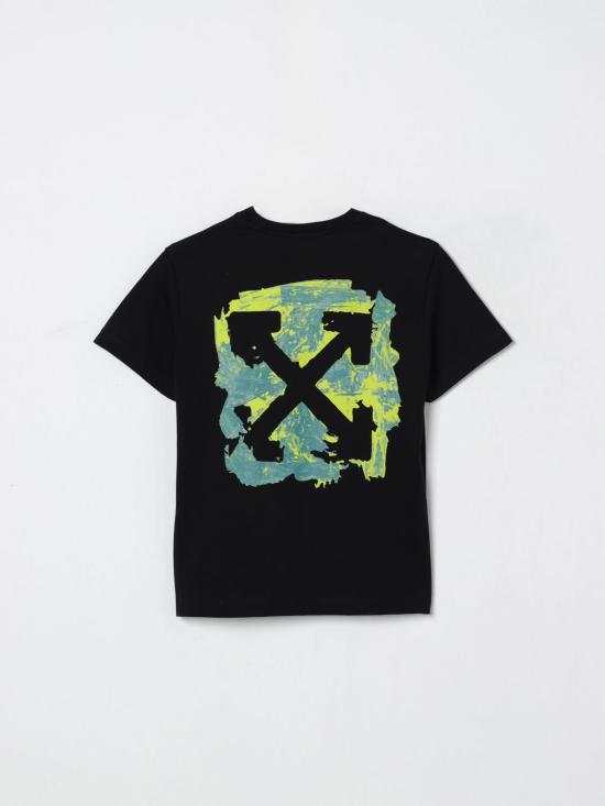 25FW [키즈] 오프화이트 티셔츠 OBAA002F25JER007 1059 Black - OFF WHITE