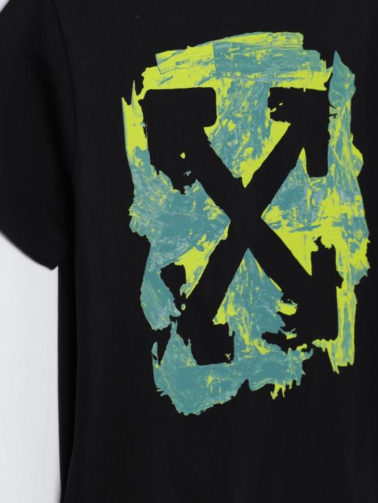 25FW [키즈] 오프화이트 티셔츠 OBAA002F25JER007 1059 Black - OFF WHITE