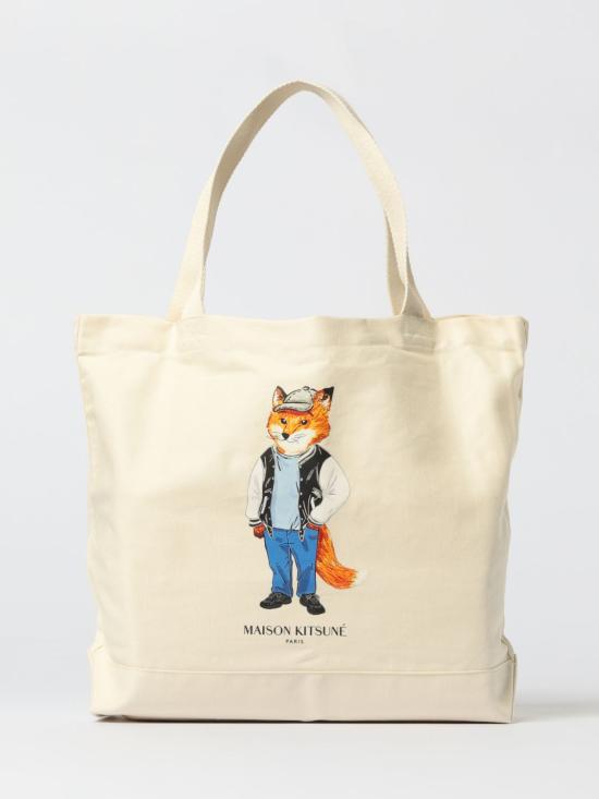 25FW 메종키츠네 드레스드 폭스 토트백  PM05107WW9042 P700 Beige