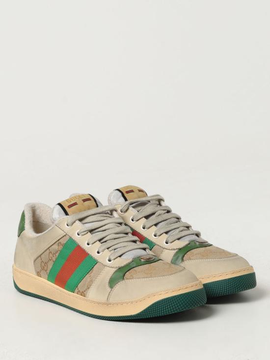 26SS 구찌 스크리너 GG 캔버스 디스트레스드 스니커즈 5465519Y920 9666 Brown - GUCCI