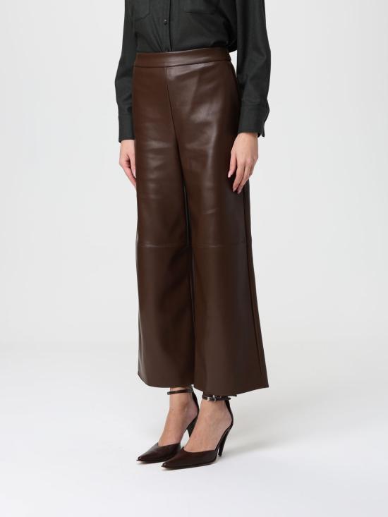 25FW 에스막스마라 가죽 팬츠 2529786023600 001 Brown - 'S MAX MARA
