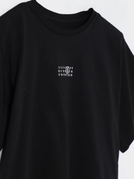 25FW [키즈] MM6 메종마르지엘라 티셔츠 M60908MM04I M6900 Black - MM6 MAISON MARGIELA