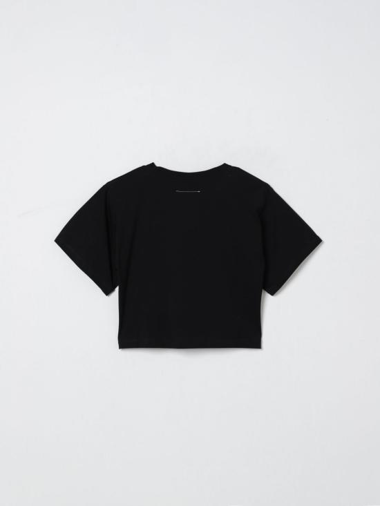 25FW [키즈] MM6 메종마르지엘라 티셔츠 M60908MM04I M6900 Black - MM6 MAISON MARGIELA