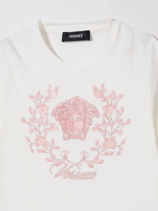 25FW [키즈] 베르사체 티셔츠 10181811A14887 2W070 White - VERSACE