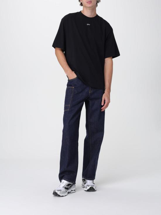 25FW 오프화이트 반팔 티셔츠 OMAA120F25JER008 1001 Black - OFF WHITE