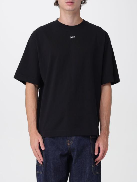 25FW 오프화이트 반팔 티셔츠 OMAA120F25JER008 1001 Black