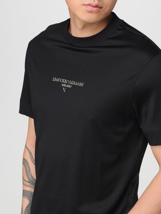 25FW 엠포리오 아르마니 반팔 티셔츠 EM002838AF10761 UC001 Black - EMPORIO ARMANI