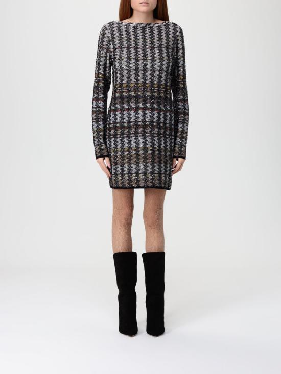 25FW 미소니 롱 원피스 DS25WG0ZBK01CK SM9T1 Pink