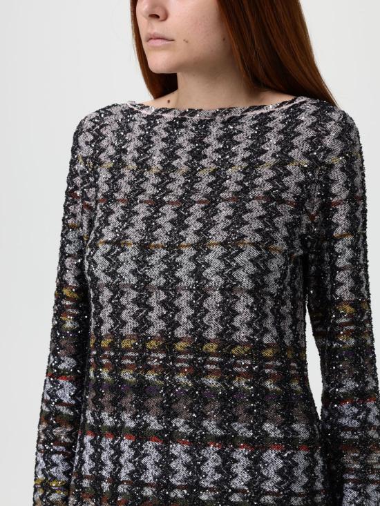 25FW 미소니 롱 원피스 DS25WG0ZBK01CK SM9T1 Pink - MISSONI