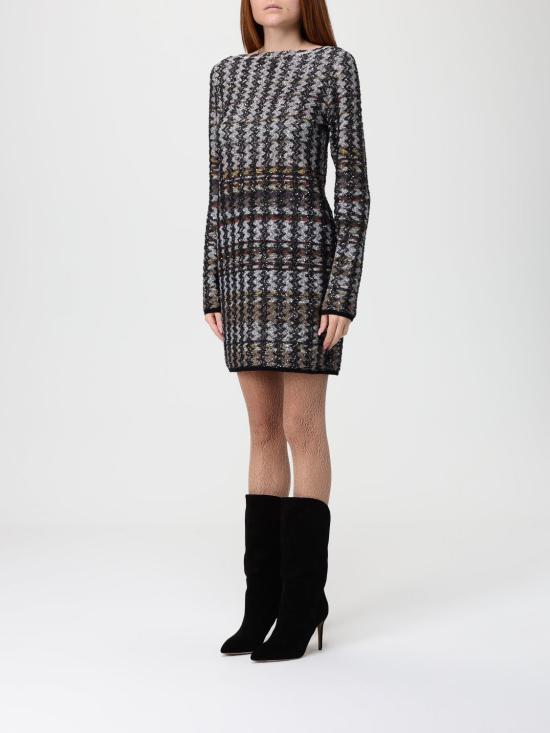 25FW 미소니 롱 원피스 DS25WG0ZBK01CK SM9T1 Pink - MISSONI