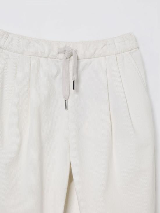 25FW [키즈] 브루넬로 쿠치넬리 트레이닝/조거 팬츠 B279UP113 C6007 White - BRUNELLO CUCINELLI