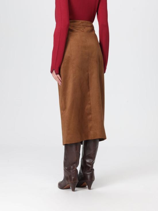 25FW 리우조 미디 스커트 MF5186E1090 X0506 Brown - LIU JO