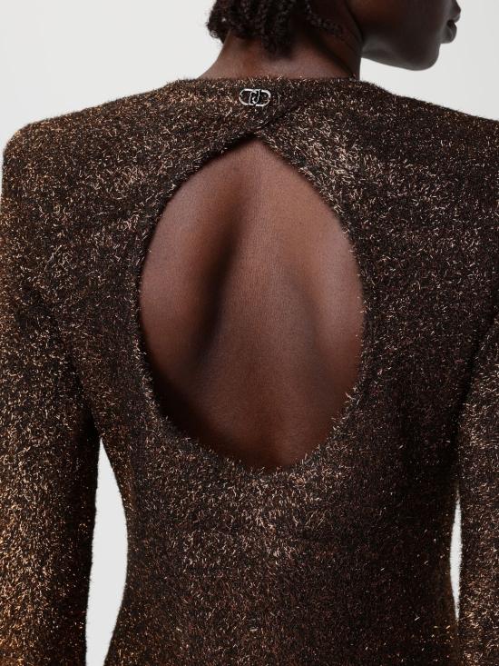 25FW 리우조 롱 원피스 MF5236MA10R 04109 Brown - LIU JO