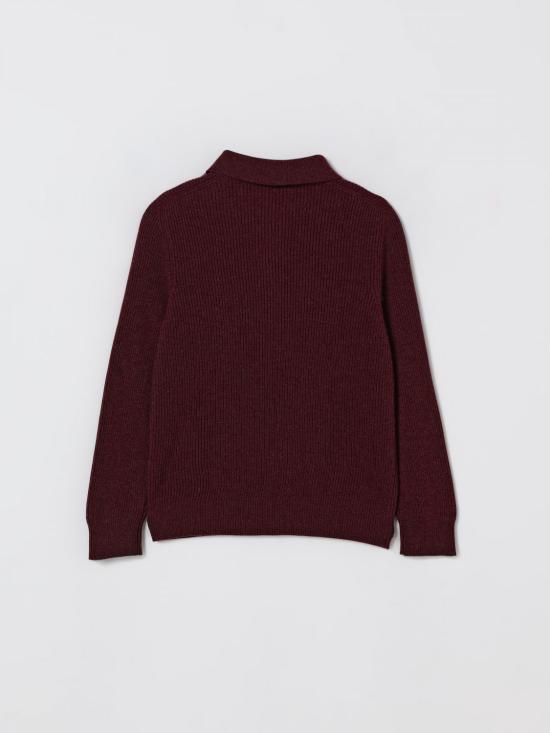 25FW [키즈] 브루넬로 쿠치넬리 폴로 셔츠 B22M11115 CEG54 Burgundy - BRUNELLO CUCINELLI