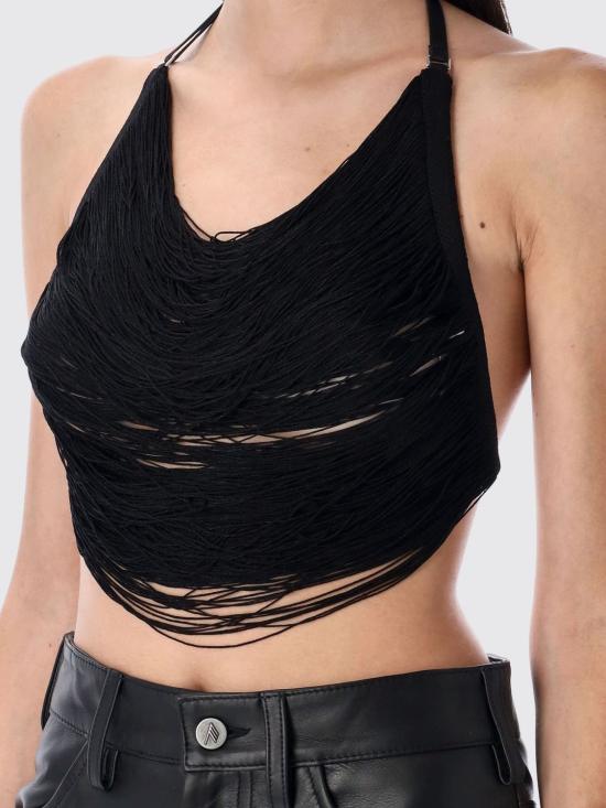 25FW 디 아티코 민소매 티셔츠 WCI00028KVV016AA 100 Black - THE ATTICO