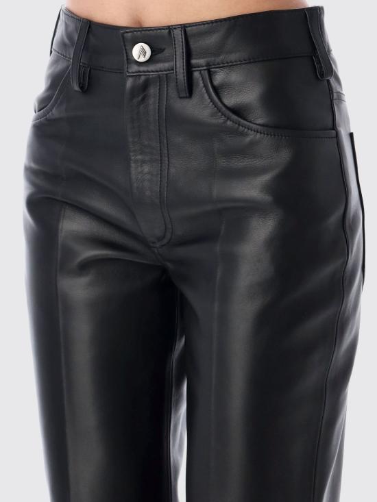 25FW 디 아티코 스트레이트 팬츠 WCP00273LBT128AA 100 Black - THE ATTICO