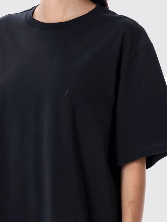 25FW 디 아티코 반팔 티셔츠 WCT00350JJJ025AA 100 Black - THE ATTICO