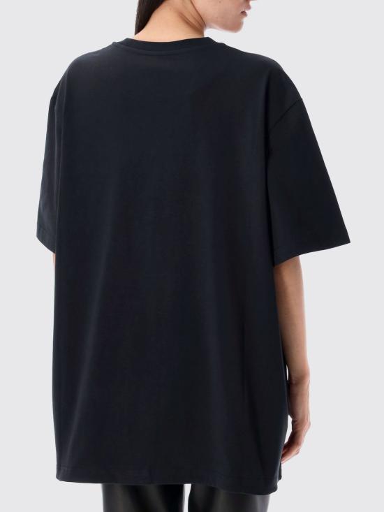 25FW 디 아티코 반팔 티셔츠 WCT00350JJJ025AA 100 Black - THE ATTICO