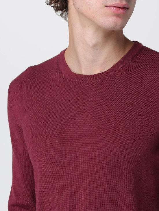 25FW 휴고보스 버진 울 니트웨어 니트 스웨터 50476832 602 Burgundy - HUGO BOSS