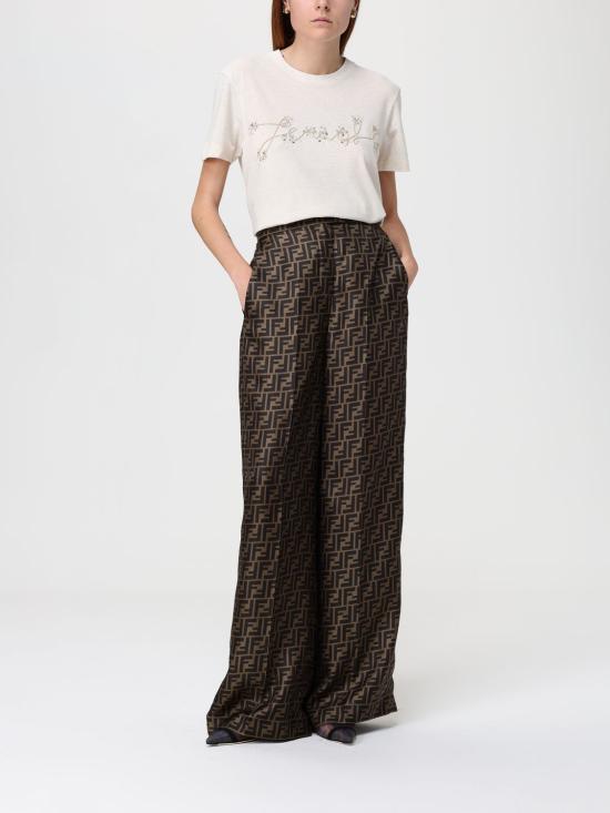 25FW 펜디 반팔 티셔츠 FS7254ASMH F1SAZ Beige - FENDI