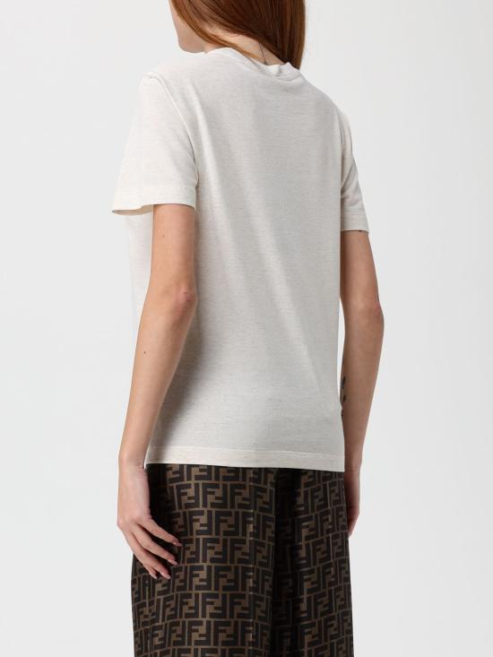 25FW 펜디 반팔 티셔츠 FS7254ASMH F1SAZ Beige - FENDI