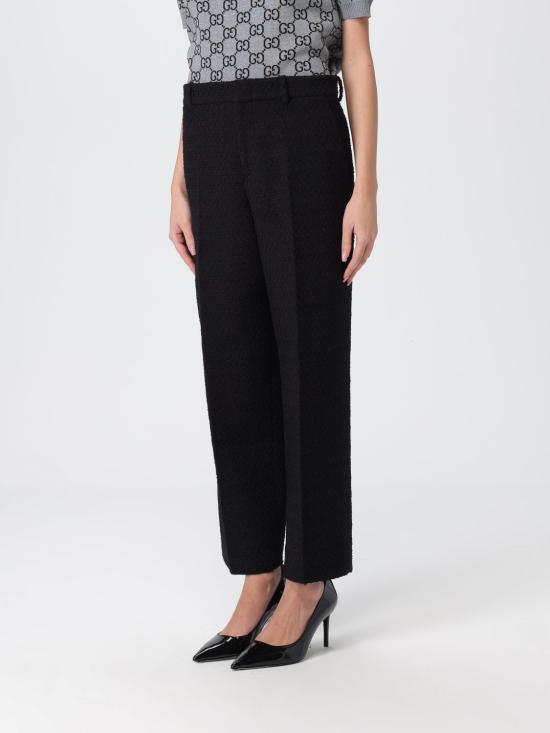 25FW 구찌 울 부클레 팬츠 울 부클레  837421Z7ATM 1000 Black - GUCCI