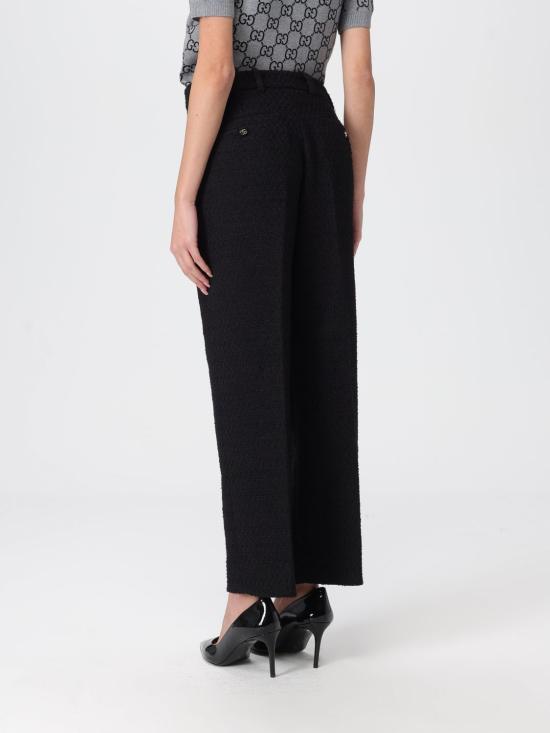 25FW 구찌 울 부클레 팬츠 울 부클레  837421Z7ATM 1000 Black - GUCCI