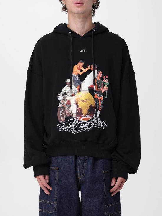 25FW 오프화이트 긴팔 티셔츠 OMBB118F25FLE001 1001 Black