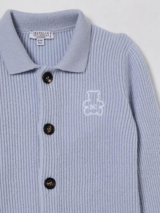 25FW [키즈] 브루넬로 쿠치넬리 풀오버 B22M0505 CJG17 Sky - BRUNELLO CUCINELLI
