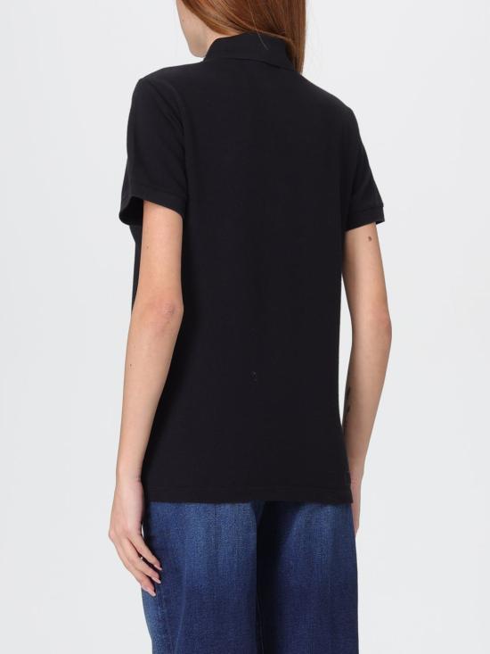 25FW 메종키츠네 베이비폭스 오버사이즈 폴로 티셔츠 OW00207KP0001 P199 Black - MAISON KITSUNE