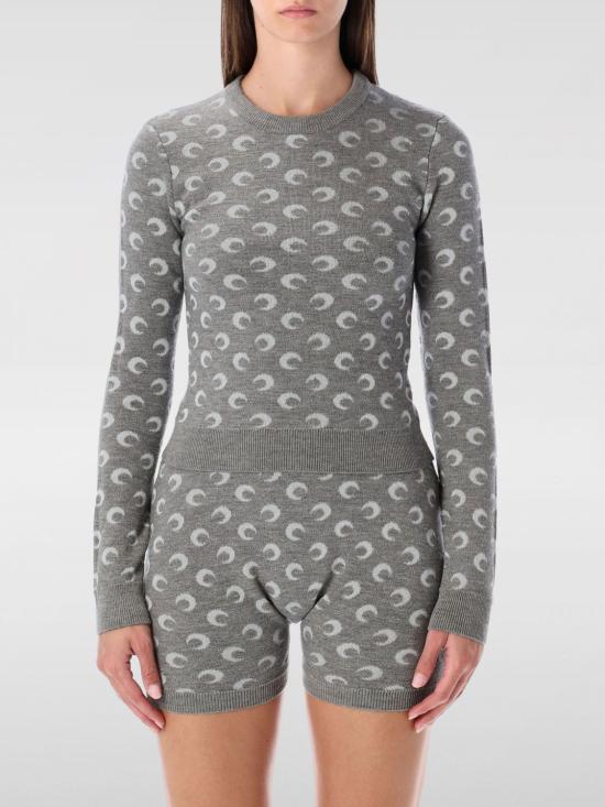 25FW 마린세르 문 자카드 니트 스웨터 WTK014BCKNI0530 GR60 Grey