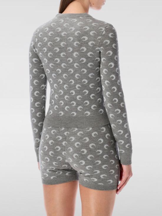 25FW 마린세르 문 자카드 니트 스웨터 WTK014BCKNI0530 GR60 Grey - MARINE SERRE