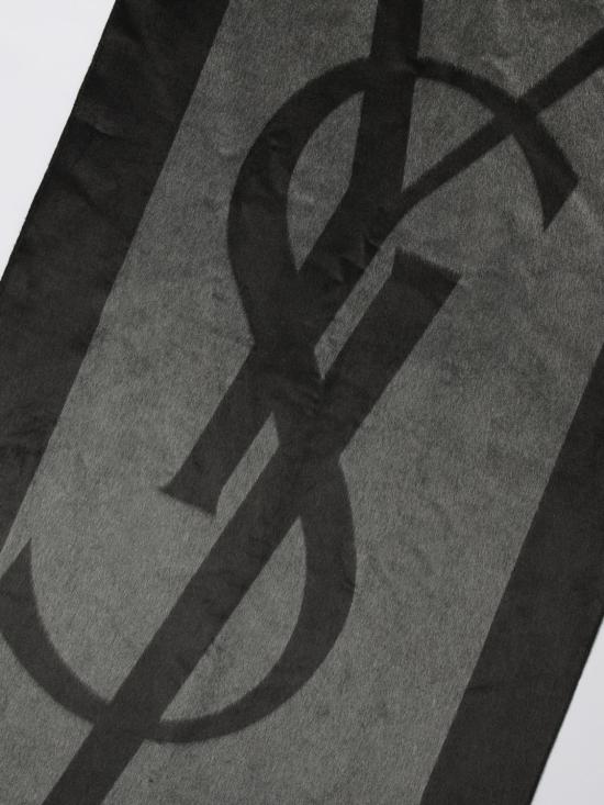 25FW 생로랑 실크 자카드 캐시미어 스카프 7948613Y009 1261 Grey - SAINT LAURENT