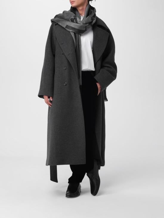 25FW 생로랑 실크 자카드 캐시미어 스카프 7948613Y009 1261 Grey - SAINT LAURENT