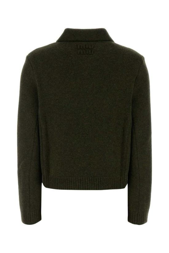 25FW 미우미우 가디건 MMJ151SOOO18H1 F0161 GREEN - MIU MIU