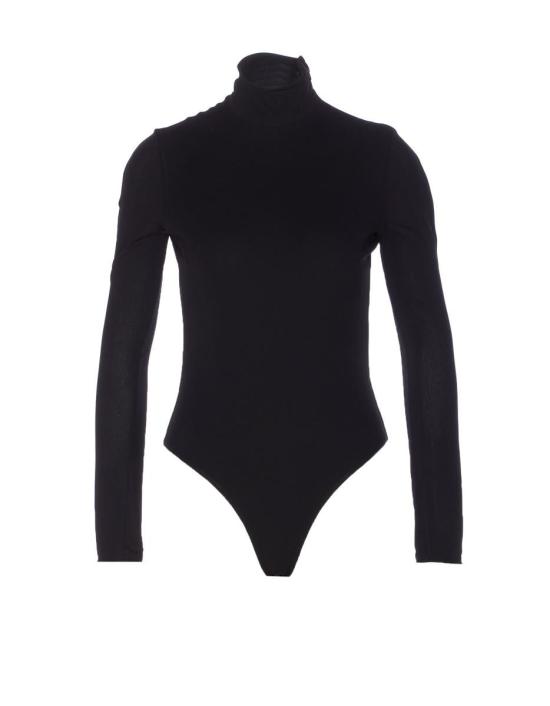 25FW 알라이아 바디수트 티셔츠 AA9B0400J070B995 Black