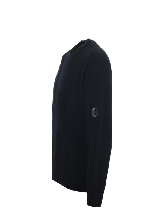 25FW 씨피 컴퍼니 스웨터 CMKN037A005528A 999 Black - C.P. COMPANY