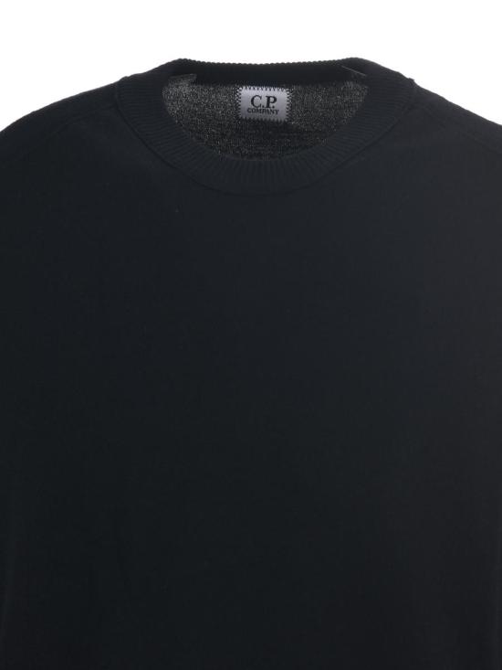 25FW 씨피 컴퍼니 스웨터 CMKN037A005528A 999 Black - C.P. COMPANY