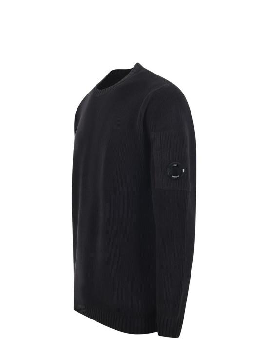 25FW 씨피 컴퍼니 스웨터 CMKN017A005558G 999 Black - C.P. COMPANY