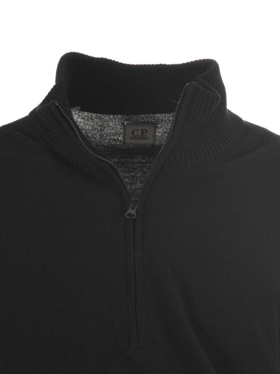 25FW 씨피 컴퍼니 스웨터 CMKN036A005528A 999 Black - C.P. COMPANY