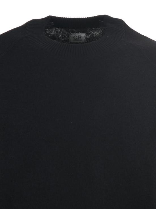 25FW 씨피 컴퍼니 스웨터 CMKN198A110468A 999 Black - C.P. COMPANY