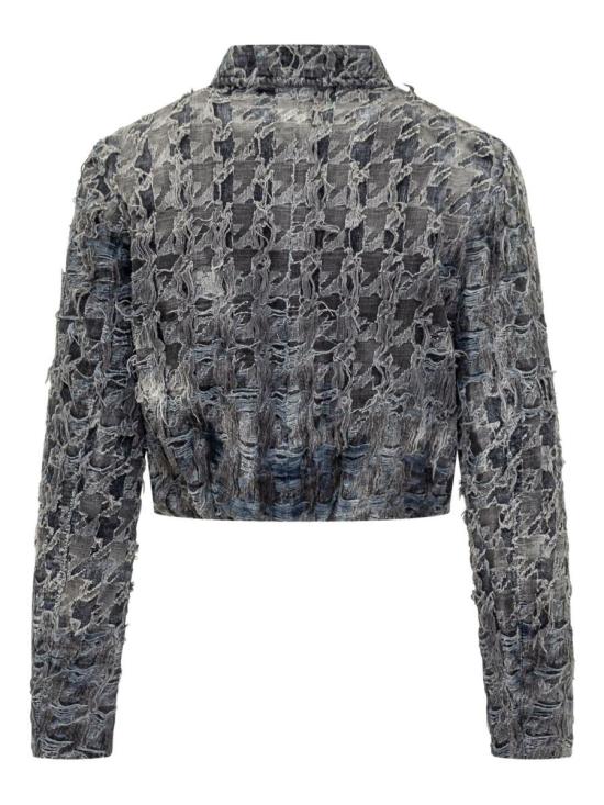 25FW 디젤 DE URSY FSH 하운드투스 타이다이 데님 자켓 A215390CEBL02 MULTICOLOR - DIESEL